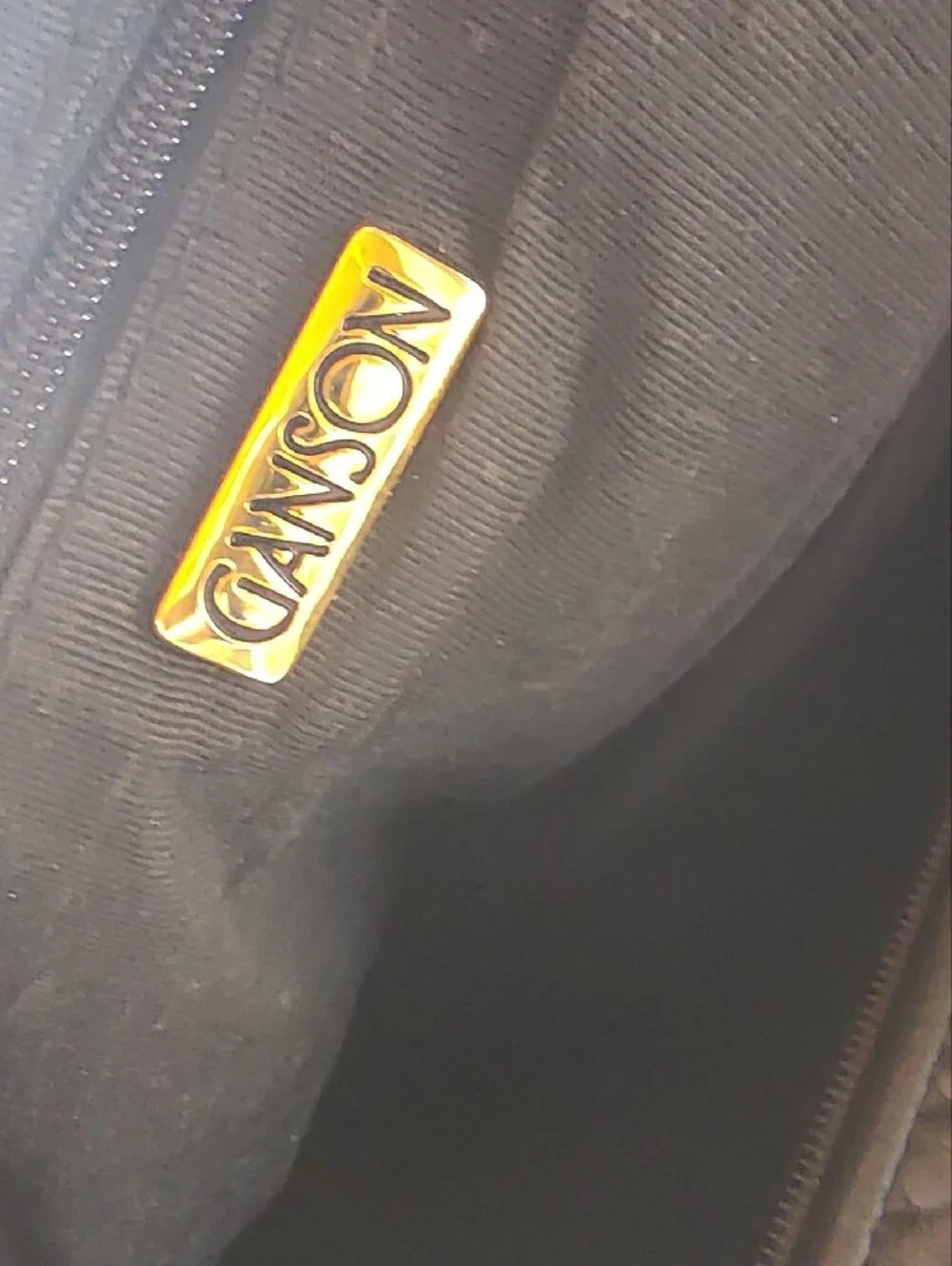 Black Woven Leather Sling Bag - Ganson